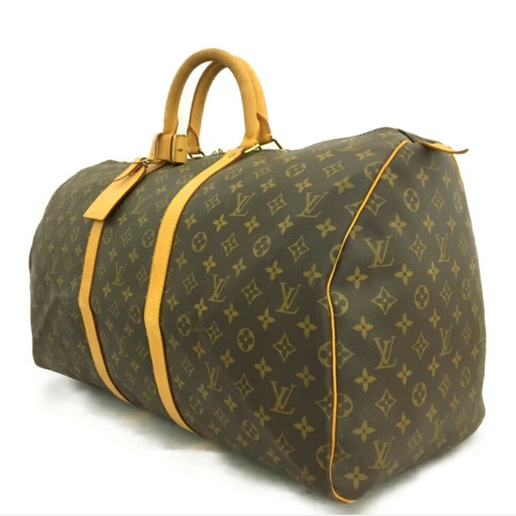 EXCELLENT!! Louis Vuitton Monogram Keepall Travel Bag + LV Luggage Tag + More - Picture 3 of 16
